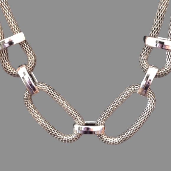 NWT - Bold Snake Chainlink Silver Tone Necklace & Bracelet Set - Picture 1 of 3